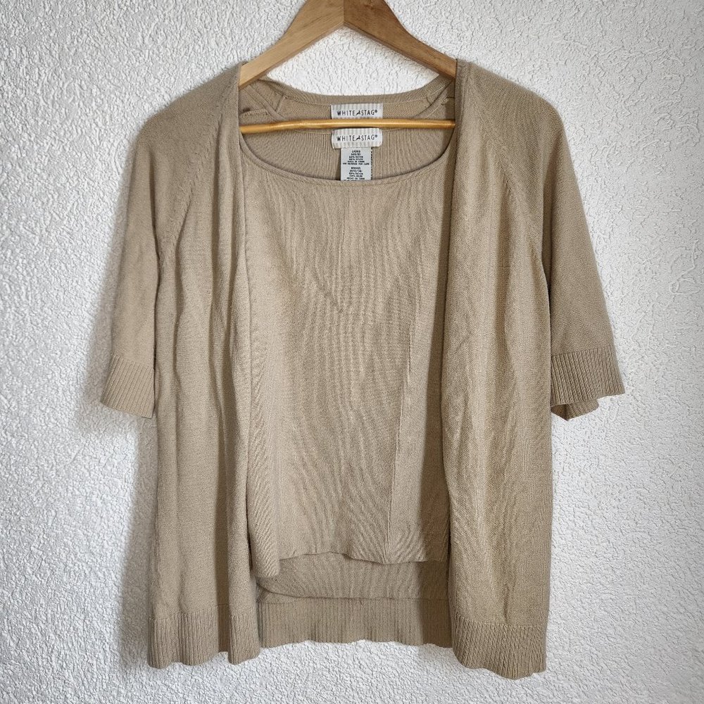 Tank with cardigan set